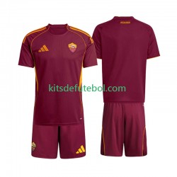 Camisola AS Roma Criança Equipamento principal 2025-2026 Mangas Curtas