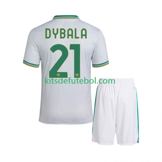 Camisola AS Roma Dybala 21 Criança Terceiro equipamento 2025-2026 Mangas Curtas