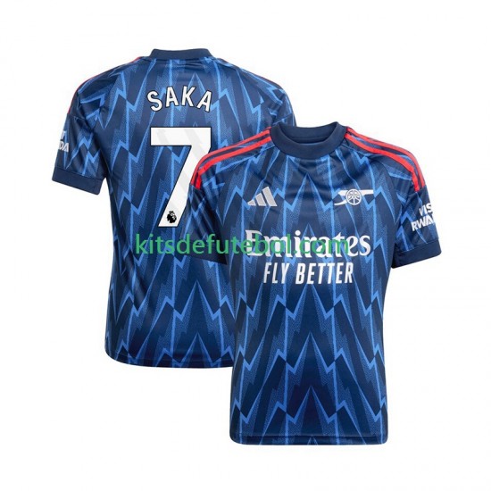 Camisola Arsenal Bukayo Saka 7 Homem Equipamento alternativo 2025-2026 Mangas Curtas