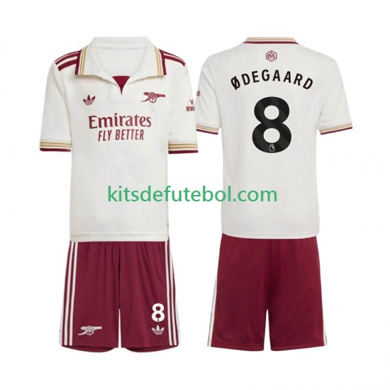 Camisola Arsenal Martin Odegaard 8 Criança Terceiro equipamento 2025-2026 Mangas Curtas