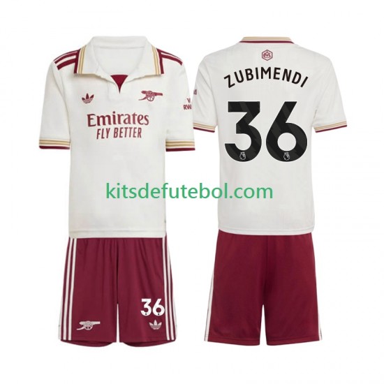 Camisola Arsenal Martin Zubimendi 36 Criança Terceiro equipamento 2025-2026 Mangas Curtas