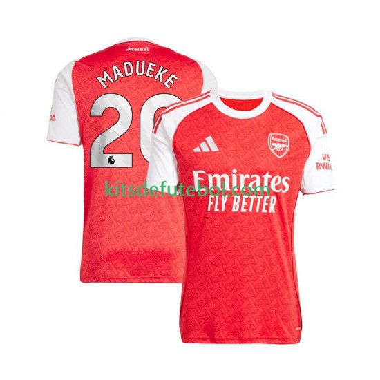 Camisola Arsenal Noni Madueke 20 Homem Equipamento principal 2025-2026 Mangas Curtas