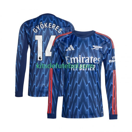 Camisola Arsenal Viktor Gyokeres 14 Homem Equipamento alternativo 2025-2026 Mangas Compridas