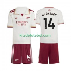 Camisola Arsenal Viktor Gyokeres 14 Criança Terceiro equipamento 2025-2026 Mangas Curtas