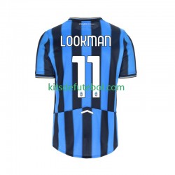 Camisola Atalanta Ademola Lookman 11 Homem Equipamento principal 2025-2026 Mangas Curtas