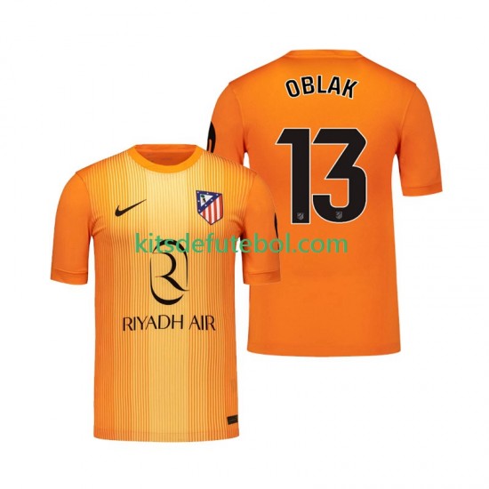 Camisola de Guarda-redes Atlético Madrid Jan Oblak 13 Homem Terceiro equipamento 2025-2026 Mangas Curtas
