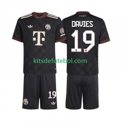 Camisola Bayern de Munique Alphonso Davies 19 Criança Terceiro equipamento 2025-2026 Mangas Curtas