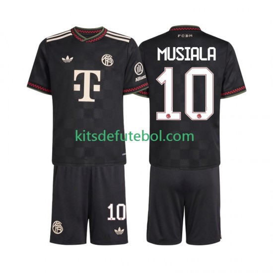 Camisola Bayern de Munique Jamal Musiala 10 Criança Terceiro equipamento 2025-2026 Mangas Curtas
