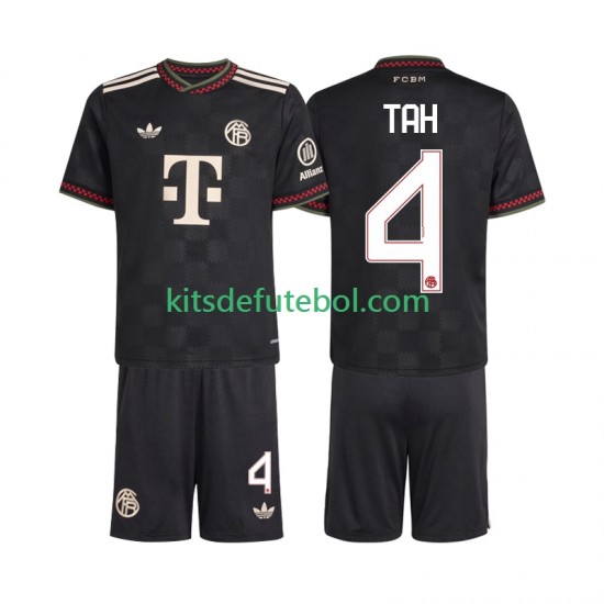 Camisola Bayern de Munique Jonathan Tah 4 Criança Terceiro equipamento 2025-2026 Mangas Curtas