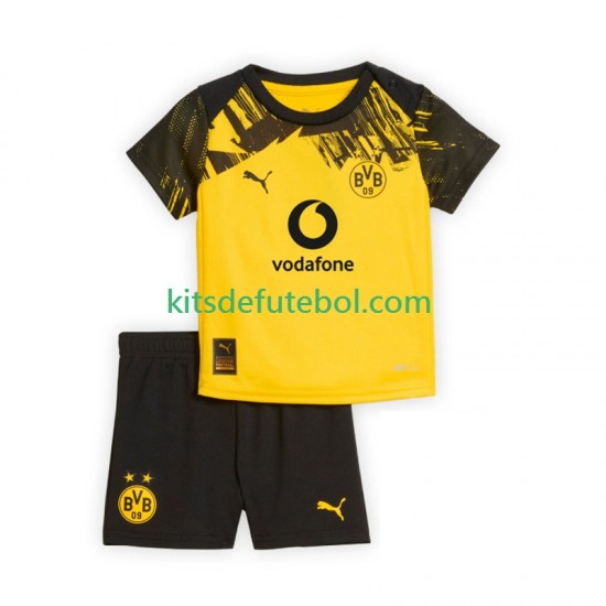 Camisola Borussia Dortmund Criança Equipamento principal 2025-2026 Mangas Curtas