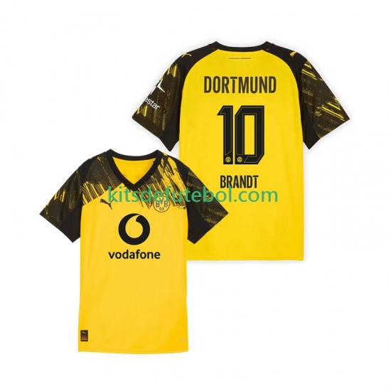 Camisola Borussia Dortmund Julian Brandt 10 Homem Equipamento principal 2025-2026 Mangas Curtas