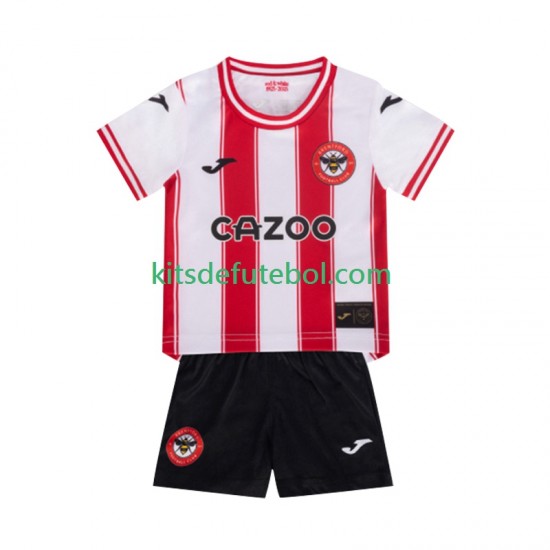 Camisola Brentford Criança Equipamento principal 2025-2026 Mangas Curtas
