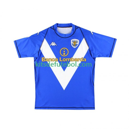 Camisola Retrô Brescia Calcio Homem Equipamento principal 2003 2004 Mangas Curtas