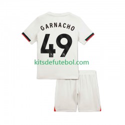 Camisola Chelsea Alejandro Garnacho 49 Criança Equipamento alternativo 2025-2026 Mangas Curtas