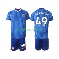 Camisola Chelsea Alejandro Garnacho 49 Criança Equipamento principal 2025-2026 Mangas Curtas
