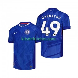 Camisola Chelsea Alejandro Garnacho 49 Homem Equipamento principal 2025-2026 Mangas Curtas