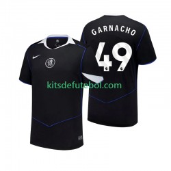 Camisola Chelsea Alejandro Garnacho 49 Homem Terceiro equipamento 2025-2026 Mangas Curtas