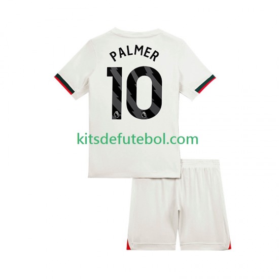 Camisola Chelsea Cole Palmer 10 Criança Equipamento alternativo 2025-2026 Mangas Curtas