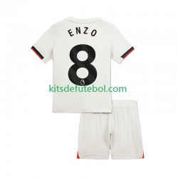 Camisola Chelsea Enzo Fernandez 8 Criança Equipamento alternativo 2025-2026 Mangas Curtas