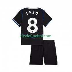 Camisola Chelsea Enzo Fernandez 8 Criança Terceiro equipamento 2025-2026 Mangas Curtas