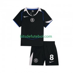 Camisola Chelsea Enzo Fernandez 8 Criança Terceiro equipamento 2025-2026 Mangas Curtas