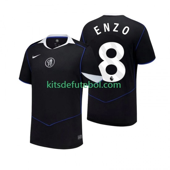 Camisola Chelsea Enzo Fernandez 8 Homem Terceiro equipamento 2025-2026 Mangas Curtas
