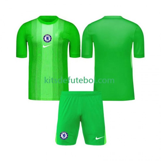 Camisola de Guarda-redes Chelsea Criança Equipamento alternativo 2025-2026 Mangas Curtas