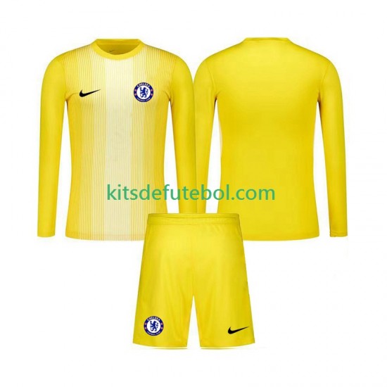 Camisola de Guarda-redes Chelsea Criança Terceiro equipamento 2025-2026 Mangas Compridas