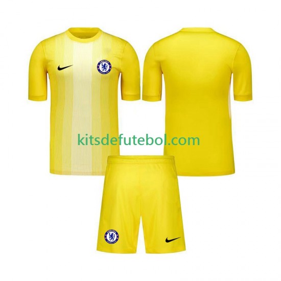 Camisola de Guarda-redes Chelsea Criança Terceiro equipamento 2025-2026 Mangas Curtas