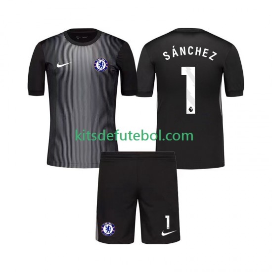 Camisola de Guarda-redes Chelsea Robert Sanchez 1 Criança Equipamento principal 2025-2026 Mangas Curtas