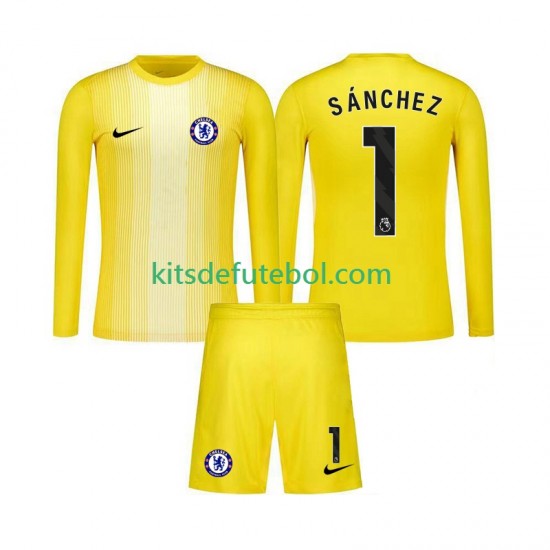 Camisola de Guarda-redes Chelsea Robert Sanchez 1 Criança Terceiro equipamento 2025-2026 Mangas Compridas