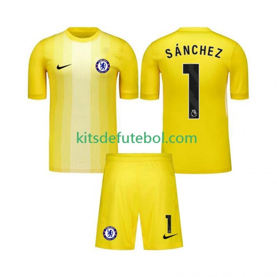 Camisola de Guarda-redes Chelsea Robert Sanchez 1 Criança Terceiro equipamento 2025-2026 Mangas Curtas