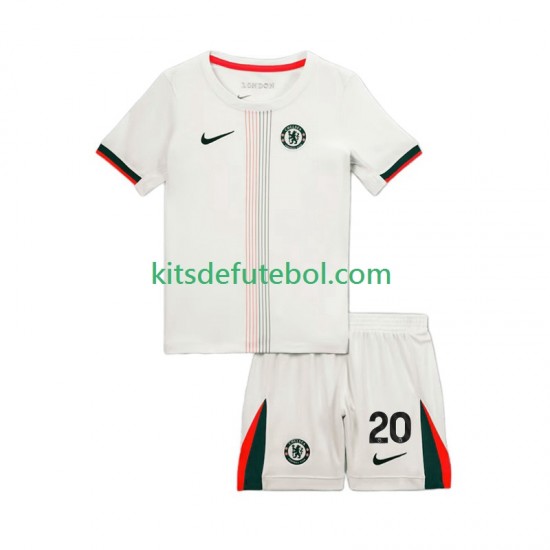Camisola Chelsea Joao Pedro 20 Criança Equipamento alternativo 2025-2026 Mangas Curtas