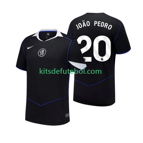 Camisola Chelsea Joao Pedro 20 Homem Terceiro equipamento 2025-2026 Mangas Curtas