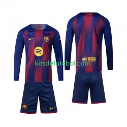 Camisola FC Barcelona Criança Equipamento principal 2025-2026 Mangas Compridas