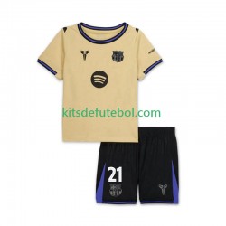 Camisola FC Barcelona Frenkie de Jong 21 UCL Criança Equipamento alternativo 2025-2026 Mangas Curtas