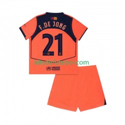 Camisola FC Barcelona Frenkie de Jong 21 UCL Criança Terceiro equipamento 2025-2026 Mangas Curtas
