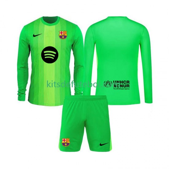 Camisola de Guarda-redes FC Barcelona Criança Equipamento principal 2025-2026 Mangas Compridas