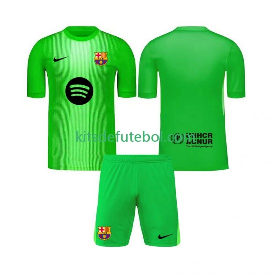 Camisola de Guarda-redes FC Barcelona Criança Equipamento principal 2025-2026 Mangas Curtas