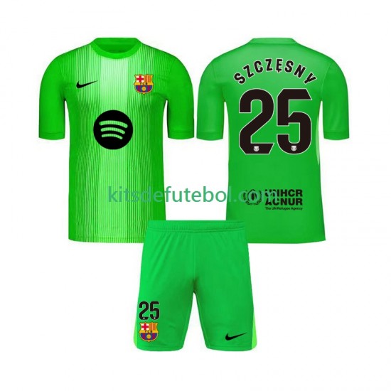 Camisola de Guarda-redes FC Barcelona Szczesny 25 Criança Equipamento principal 2025-2026 Mangas Curtas