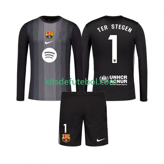 Camisola de Guarda-redes FC Barcelona Ter Stegen 1 Criança Terceiro equipamento 2025-2026 Mangas Compridas