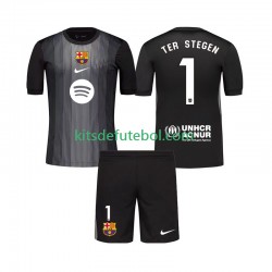 Camisola de Guarda-redes FC Barcelona Ter Stegen 1 Criança Terceiro equipamento 2025-2026 Mangas Curtas