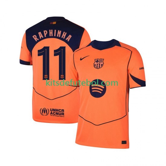 Camisola FC Barcelona Raphinha 11 Champions League Homem Terceiro equipamento 2025-2026 Mangas Curtas