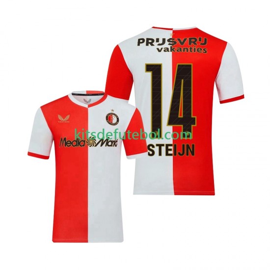 Camisola Feyenoord Rotterdam Sem Steijn 14 Homem Equipamento principal 2025-2026 Mangas Curtas