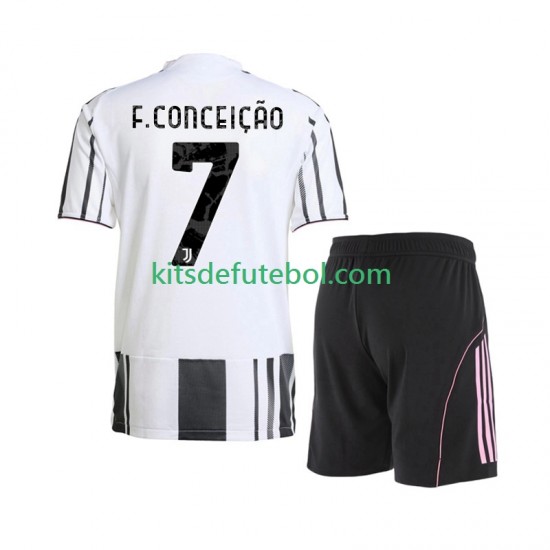 Camisola Juventus Francisco Conceicao 7 Criança Equipamento principal 2025-2026 Mangas Curtas