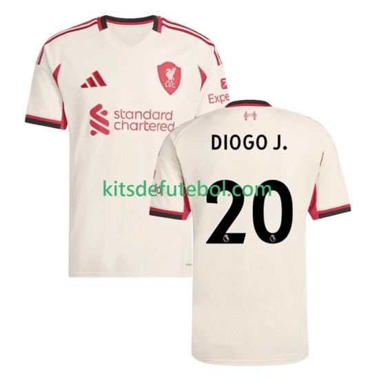 Camisola Liverpool Diogo Jota 20 Homem Equipamento alternativo 2025-2026 Mangas Curtas