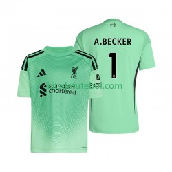 Camisola de Guarda-redes Liverpool Alisson Becker 1 Homem Equipamento principal 2025-2026 Mangas Curtas