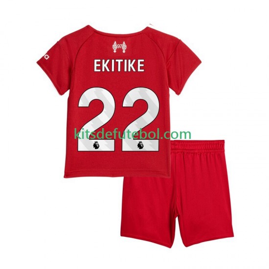 Camisola Liverpool Hugo Ekitike 22 Criança Equipamento principal 2025-2026 Mangas Curtas