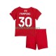 Camisola Liverpool Jeremie Frimpong 30 Criança Equipamento principal 2025-2026 Mangas Curtas