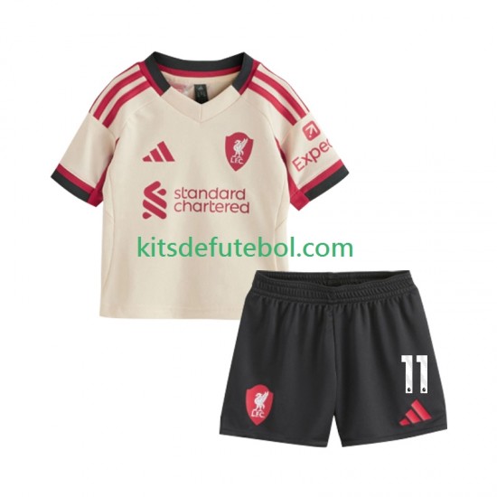 Camisola Liverpool Mohamed Salah 11 Criança Equipamento alternativo 2025-2026 Mangas Curtas